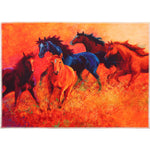 Olivia's Home Free Ranging Mustangs Doormat – 22" x 32", Wild Horse Art, Indoor Accent Mat for Entryway or Mudroom