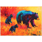 Olivia's Home Mountain Black Bear Family Doormat – Indoor Decorative Mat with Nature-Inspired Wildlife Scene, 22" x 32"
