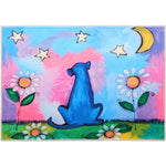 Olivia's Home Jenny & The Night Stars doormat – 22" x 32" Indoor Mat with Whimsical Cat & Starry Sky Design