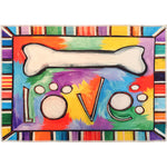 Olivia's Home I Love Bones Doormat – 22" x 32" Indoor Dog-Themed Mat for Pet Lovers, Bold Bone Pattern & Fun Typography
