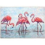Olivia's Home Tropical Flamingos at Water's Edge Doormat – 22" x 32" – Indoor Only Coastal Accent Mat