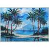 Tropical Palm Tree Doormat for Indoor Use