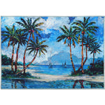 Olivia’s Home Tropical Island Palms Indoor Doormat – 22" x 32" Coastal Style with Lush Greenery Motif