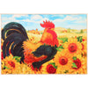 Farmhouse Rooster & Sunflowers Entry Rug – 22"x32" Rustic Doormat