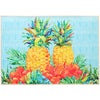 Tropical Pineapple & Hibiscus Doormat for Beach House Entryways