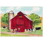 Olivia’s Home Red Country Barn Doormat – 22" x 32" Rustic Farmhouse Coir Entry Rug with Classic Red Barn Design
