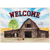 Western Ranch Welcome Mat – 22x32 Coir Doormat for Farmhouse Entryways