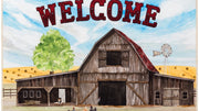 Farmhouse Front Door Rug – Durable 22x32 Ranch-Themed Entry Mat