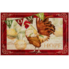Olivia’s Home Farmhouse Rooster Indoor Doormat – Early Riser Theme – 22" x 32"