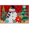 Rustic Snowman Indoor Doormat – Holiday Burlap Style