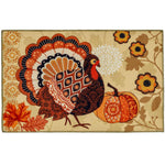 Olivia's Home Rustic Turkey Doormat – 22" x 32" Indoor Fall Accent Mat in Harvest Colors, Rectangle