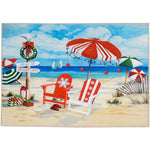 Olivia's Home Beachside Christmas Doormat – 22" x 32" Indoor/Outdoor Mat with Coastal Holiday Design, Perfect for Entryways, Patios & Porches