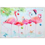 Olivia's Home Holiday Flamingo Doormat – 22" x 32" Indoor/Outdoor Tropical Christmas Mat with Festive Bird Design