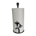 Hummingbird Paper Towel Stand 14"H Black Wrought Iron Counter Top Rustic Kitchen & Cabin Decor By Village Wrought Iron Inc.