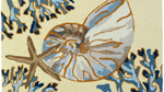 Homefires Nautical Shell Mat – La Playa Design in Blue and Beige