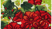 Homefires Summer Floral Rug – Bold Geranium Design for Entryways