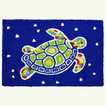Jellybean Painted Turtle Doormat – Colorful Turtle Design, Machine Washable & Fade-Resistant, 20"x30"