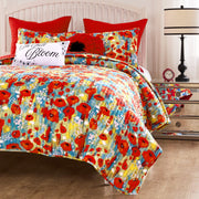 Poppies Floral Quilt Set – 2-Piece Twin/XL Bedding by Greenland Home