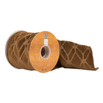 Vickerman Q174246 Soft Brown Ribbon With Geometric Pattern