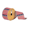 Vickerman Q180365 2.5" X 10 Yards American Flag Tan  Ribbon