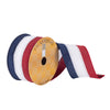 Vickerman Q180368 2.5" X 10 Yards Red White Blue  Christmas Ribbon