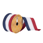 Vickerman Q180368 2.5" X 10 Yards Red White Blue  Christmas Ribbon