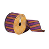 Vickerman Q180401 2.5" X 10 Yards Orange And Purple Striped Christmas Ribbon