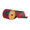 Vickerman Q181159 4" X 10 Yards Red And Green Soft Plaid Christmas Ribbon