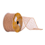 Vickerman Q214615 2.5" X 10 Yards Beige Ribbon