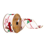 Vickerman Q214623 2.5" X 10 Yards Red Trucks Dogs And Merry Christmas Text Ribbon