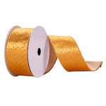 Vickerman Q214683 2.5" X 10 Yards Gold With Gold Dots Ribbon