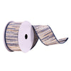 Vickerman Q214827 2.5" X 10 Yards Navy Cream And Champagne Stripes Ribbon