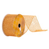 Vickerman Q214843 2.5" X 10 Yards Gold Glitter Grid Ribbon