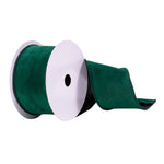 Vickerman Q214877 2.5" X 10 Yards Midnight Green Faux Suede Ribbon