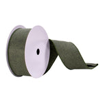 Vickerman Q215003 2.5" X 10 Yards Moss Green Felt Ribbon