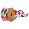 Vickerman Q220127 2.5" X 10 Yards White Novelty Ornaments Ribbon.