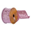 Vickerman Q220533 2.5" X 10 Yards Chalk Pink Velvet Ribbon.