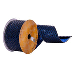 Vickerman Q220534 2.5" X 10 Yards Midnight Blue Sequin Ribbon.