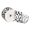 Vickerman Q221168 2.5" X 10 Yards White And Black Spiderweb Ribbon.