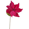 Vickerman QG162709 22" Cerise Poinsettia Artificial Christmas Flower 6 Per Bag