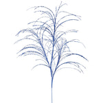 Vickerman QG164002 34" Blue Glitter Grass Artificial Christmas Spray. Includes 6 Sprays Per Pack.