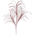 Vickerman QG164003 34" Red Glitter Grass Artificial Christmas Spray. Includes 6 Sprays Per Pack.