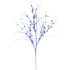 Vickerman QG164202 35" Blue Glitter Berry Artificial Christmas Spray. Includes 6 Sprays Per Pack.