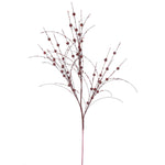 Vickerman QG164205 35" Burgundy Glitter Berry Artificial Christmas Spray. Includes 6 Sprays Per Pack.