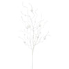 Vickerman QG164301 37" White Glitter Ball Artificial Christmas Spray. Includes 6 Sprays Per Pack.