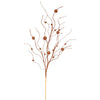 Vickerman QG164328 37" Copper Glitter Ball Artificial Christmas Spray. Includes 6 Sprays Per Pack.