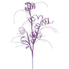 Vickerman QG164506 35" Purple Glitter Curly Artificial Christmas Spray. Includes 6 Sprays Per Pack.