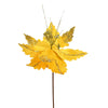 Vickerman QG191008 12" X 16" Gold Poinsettia Artificial Christmas Spray. Includes 6 Sprays Per Pack.