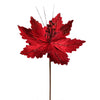 Vickerman QG191065 12" X 16" Burgundy Poinsettia Artificial Christmas Spray. Includes 6 Sprays Per Pack.