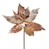 Vickerman QG191158 13" X 22" Rose Gold Poinsettia Sequin Artificial Christmas Spray. Includes 6 Per Pack.